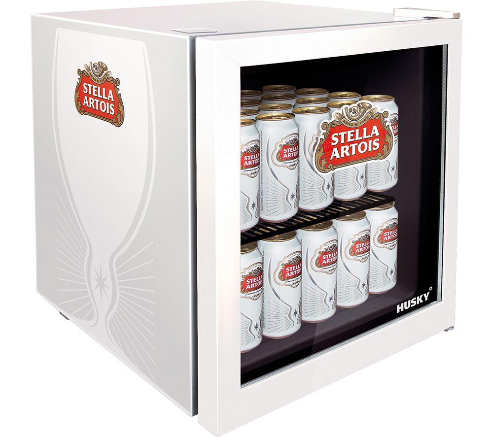 HUSKY Stella Artois HUS-HU219 Drinks Cooler - Grey & White, White,Silver/Grey