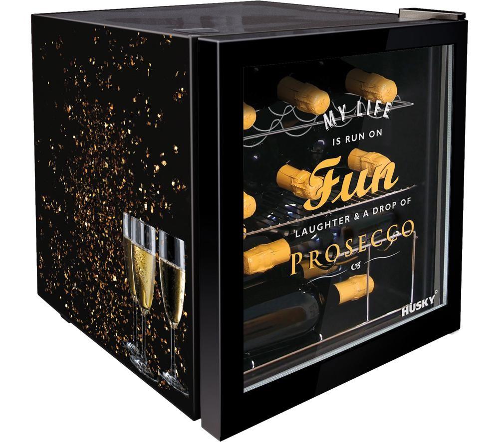 HUSKY Prosecco HUS-HU279 Drinks Cooler - Black, Black,Patterned