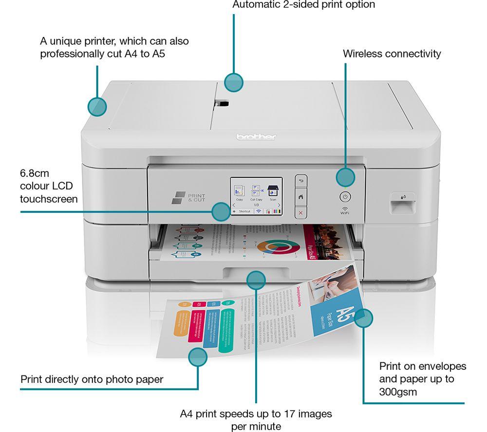 BROTHER DCP-J1800DW All-in-One Wireless Inkjet Printer image number 2 of 9