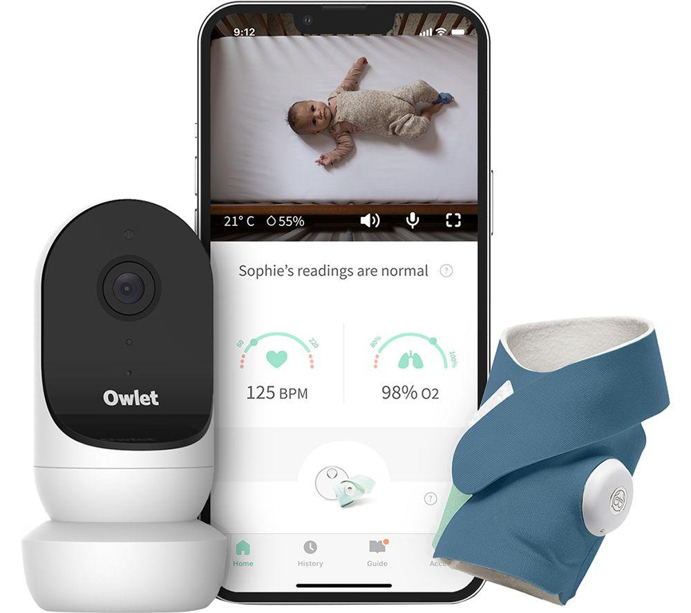 OWLET Baby Monitor Duo Smart Sock 3 & Cam 2 Bundle - Blue
