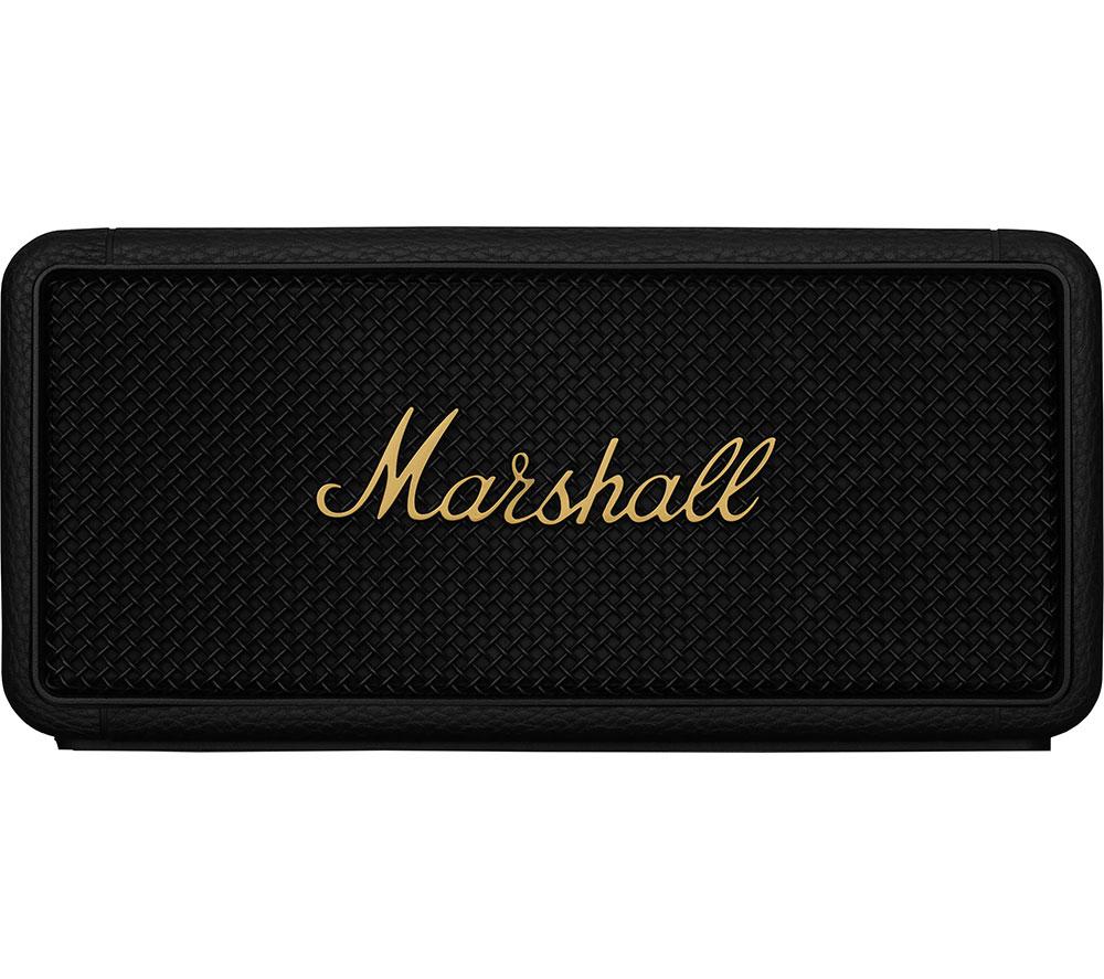 Marshall Middleton Bluetooth Wireless Portable Speaker, 20+ hours portable playtime, water resistent IP67 - Black & Brass