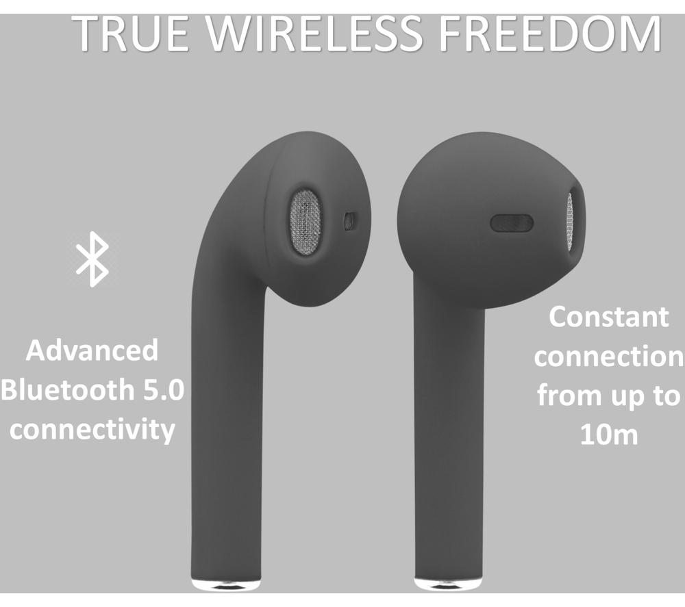 STREETZ TWS-0003 Wireless Bluetooth Earbuds - Black image number 6 of 8