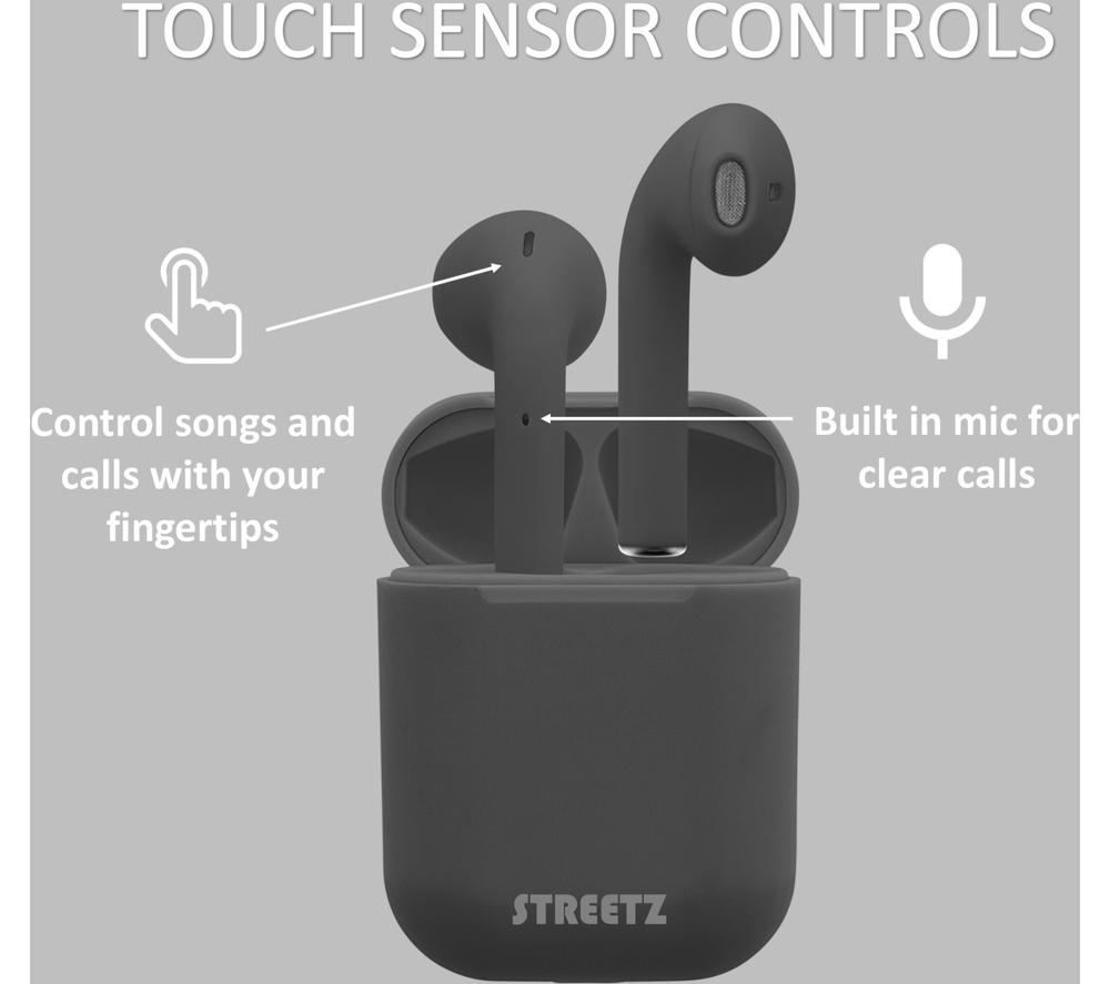 STREETZ TWS-0003 Wireless Bluetooth Earbuds - Black image number 8 of 8