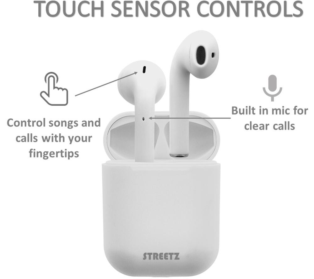 STREETZ TWS-0004 Wireless Bluetooth Earbuds - White image number 6 of 8