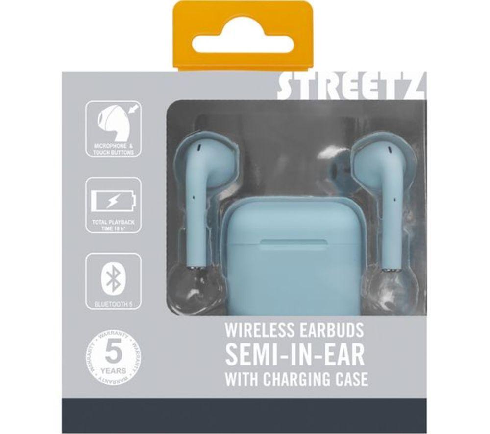 STREETZ TWS-0005 Wireless Bluetooth Earbuds - Blue image number 3 of 3