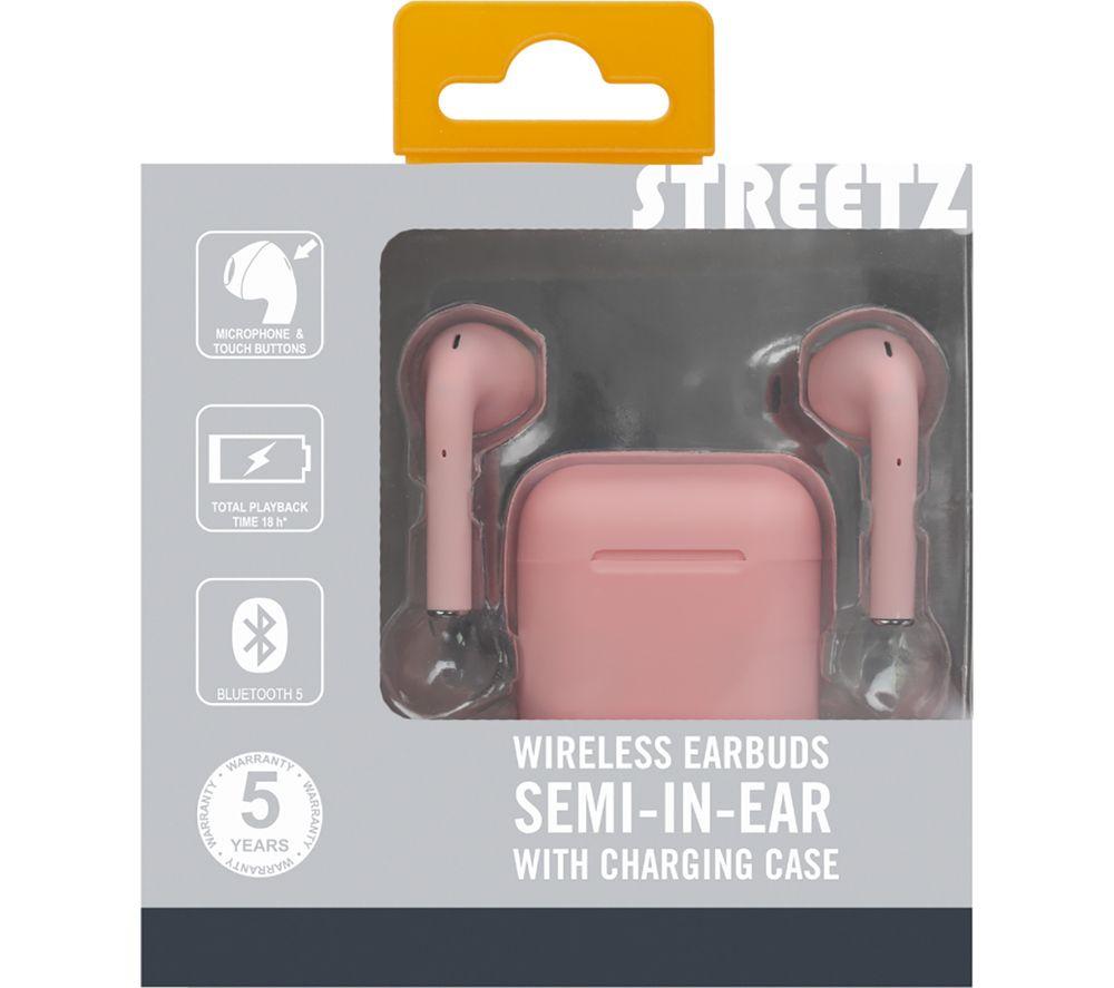 STREETZ TWS-0006 Wireless Bluetooth Earbuds - Pink image number 5 of 5