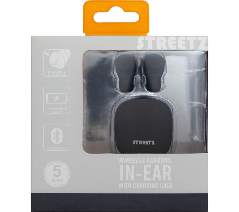 STREETZ TWS-1108 True Wireless Bluetooth Earbuds - Black image number 4 of 4