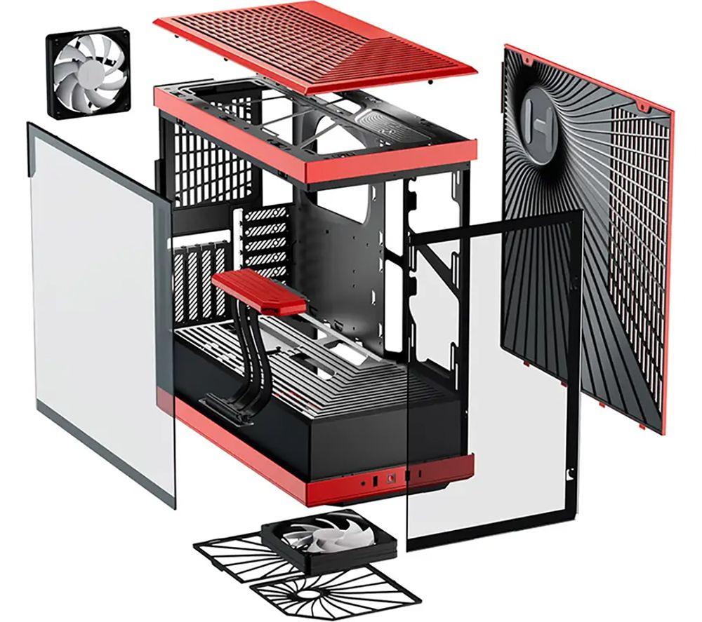 HYTE Y40 ATX Mid-Tower PC Case - Red image number 6 of 7