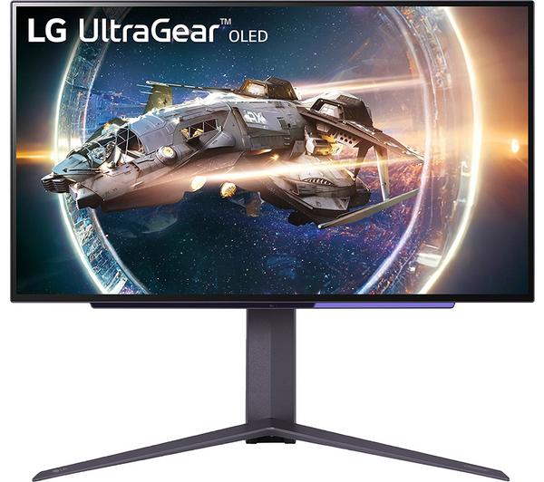 LG UltraGear 27GR95QE Quad HD 27 OLED Gaming Monitor - Grey & Purple