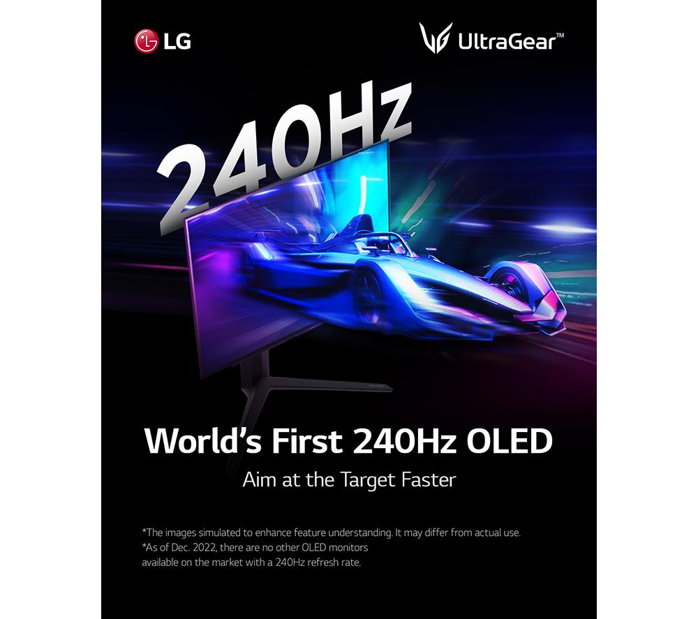 Buy LG UltraGear 27GR95QE Quad HD 27 OLED Gaming Monitor - Grey