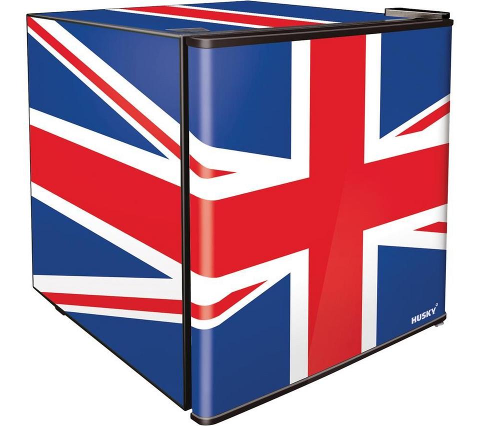 HUSKY Union Jack HUS-EL193 Mini Fridge - Red, White & Blue