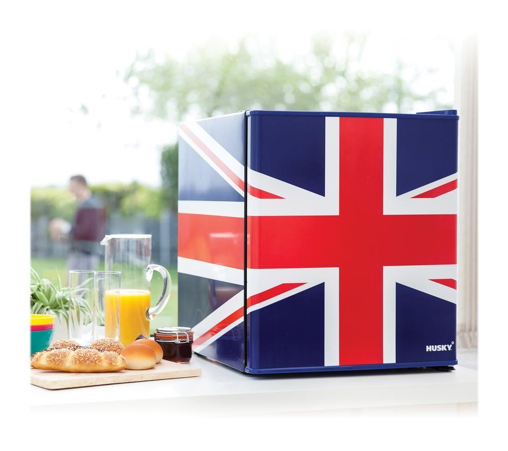 HUSKY Union Jack HUS-EL193 Mini Fridge - Red, White & Blue image number 4 of 4