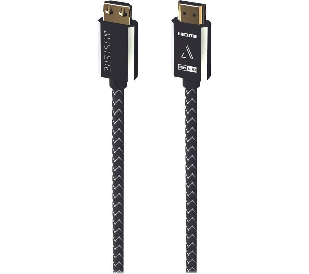 AUSTERE VII Series 8K HDMI Cable 1.5m 48Gbps for 8K60 & 4K120, Dynamic HDR, High Fidelity eARC, Gold Contacts, Silver-Plated Conductors, LinkFit Locking Connectors & High Flex Cable
