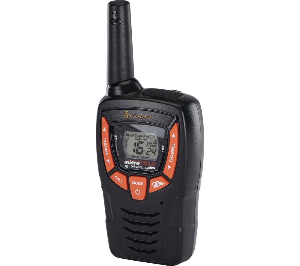 COBRA AM655 Walkie Talkie - Twin Pack, Black & Orange image number 2 of 5