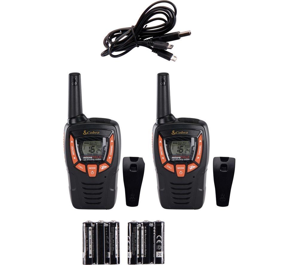 COBRA AM655 Walkie Talkie - Twin Pack, Black & Orange image number 5 of 5