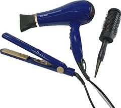 NICKY CLARKE NGP301 Hair Dryer and Straightener Gift Set - Blue