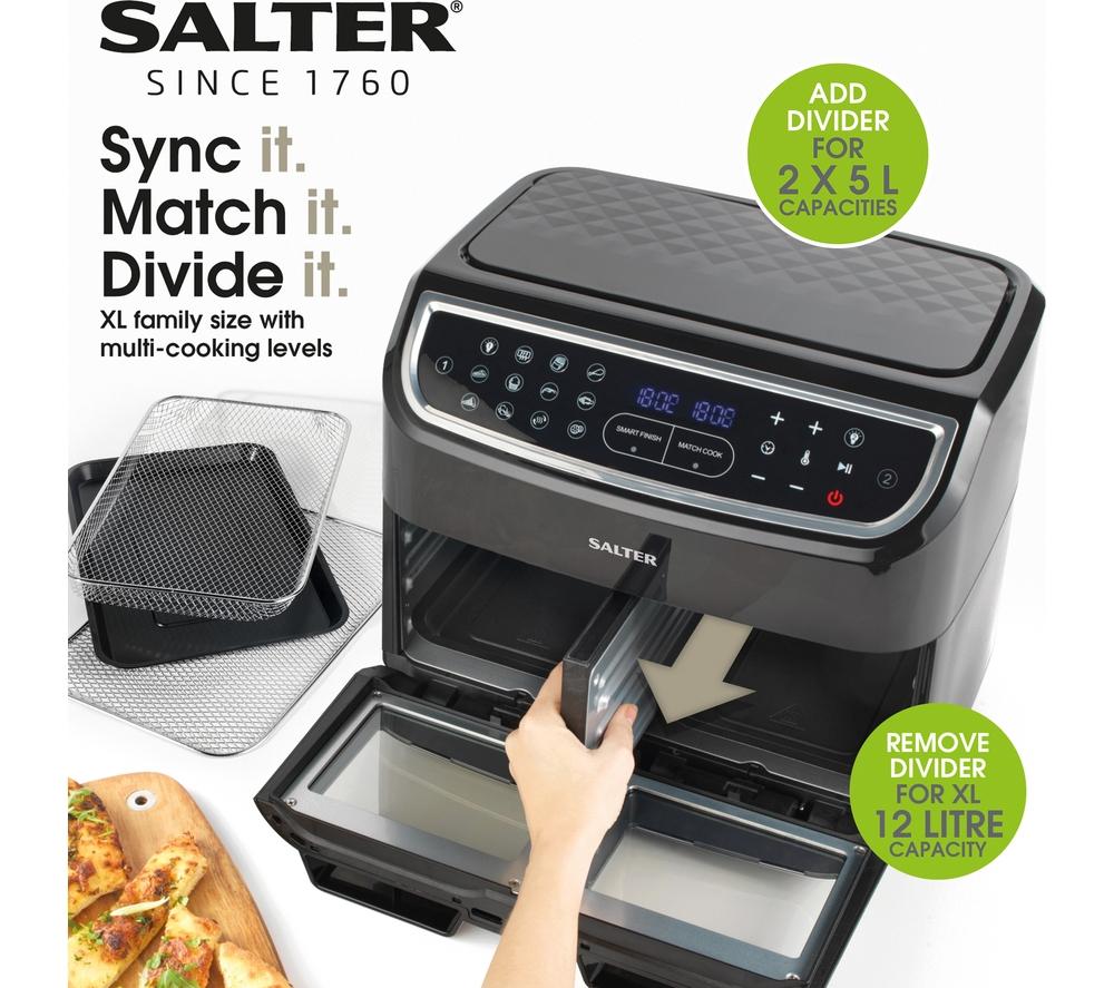 SALTER Dual View XL EK5668GW 12L Air Fryer &ndash; Black image number 6 of 8