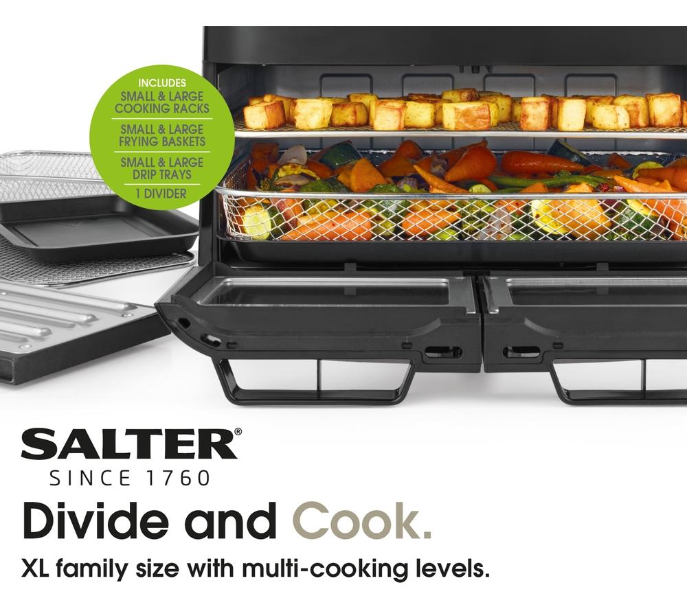 SALTER Dual View XL EK5668GW 12L Air Fryer &ndash; Black image number 7 of 8
