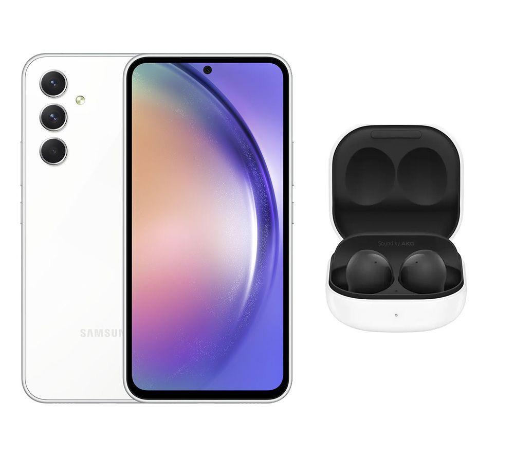 SAMSUNG Galaxy A54 5G (128 GB, White) & Galaxy Buds 2 Bundle