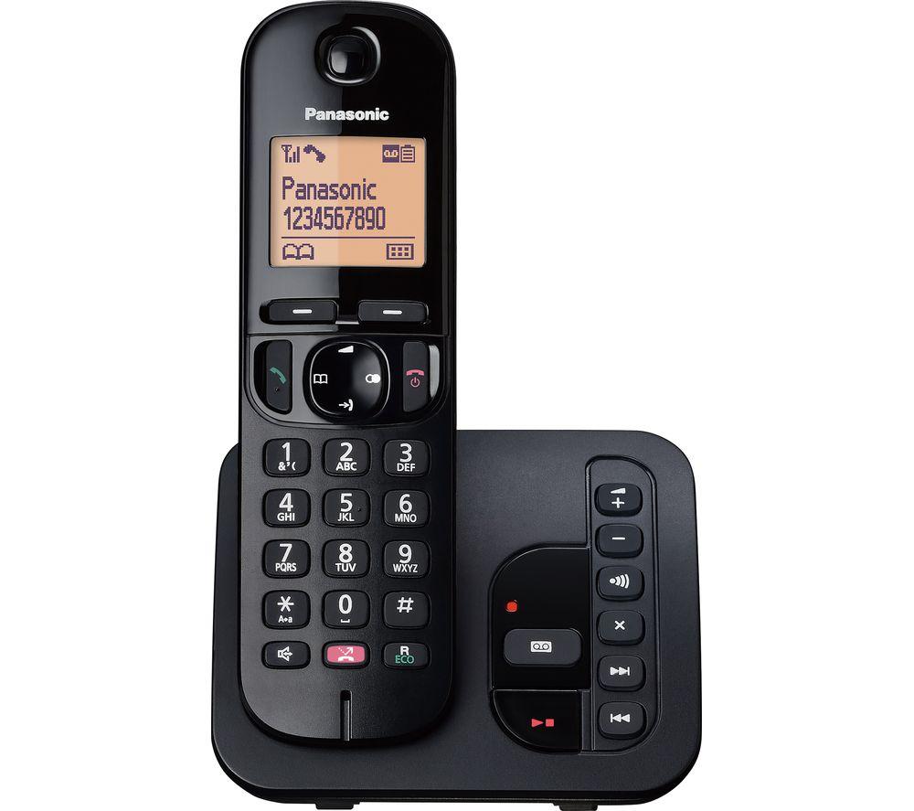 PANASONIC KX-TGC260EB Cordless Phone - Single Handset, Black