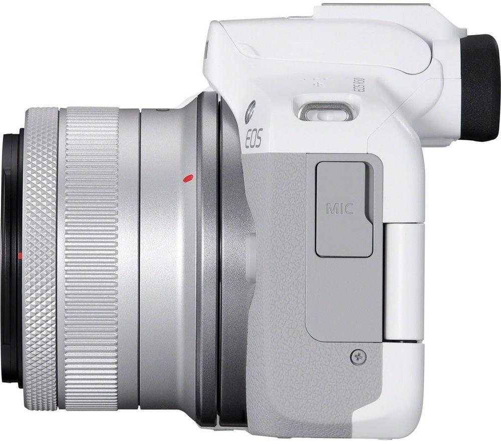 CANON EOS R50 Mirrorless Camera with RF-S 18-45 mm f/4.5-6.3 IS STM Lens - White image number 4 of 5
