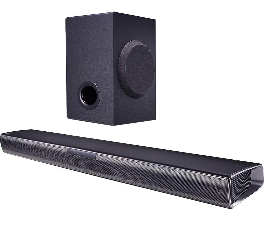 LG SQC1 2.1 Wireless Compact Sound Bar, Black