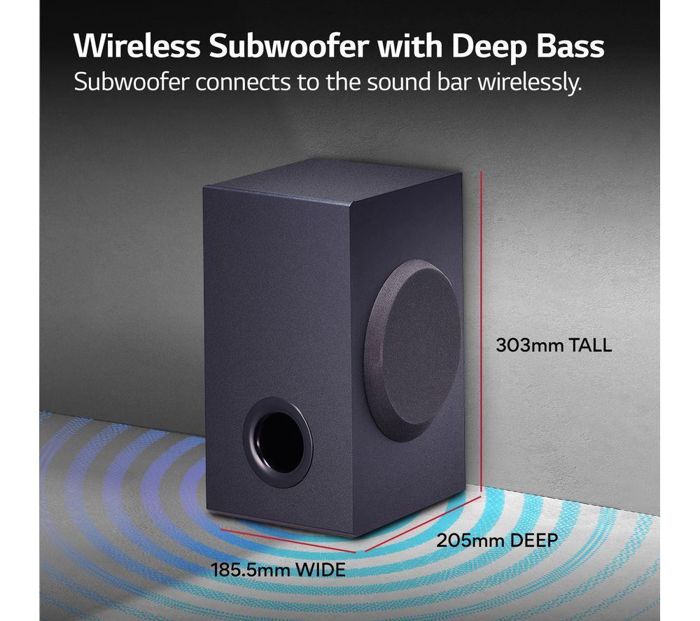 LG SQC1 2.1 Wireless Compact Sound Bar image number 9 of 11