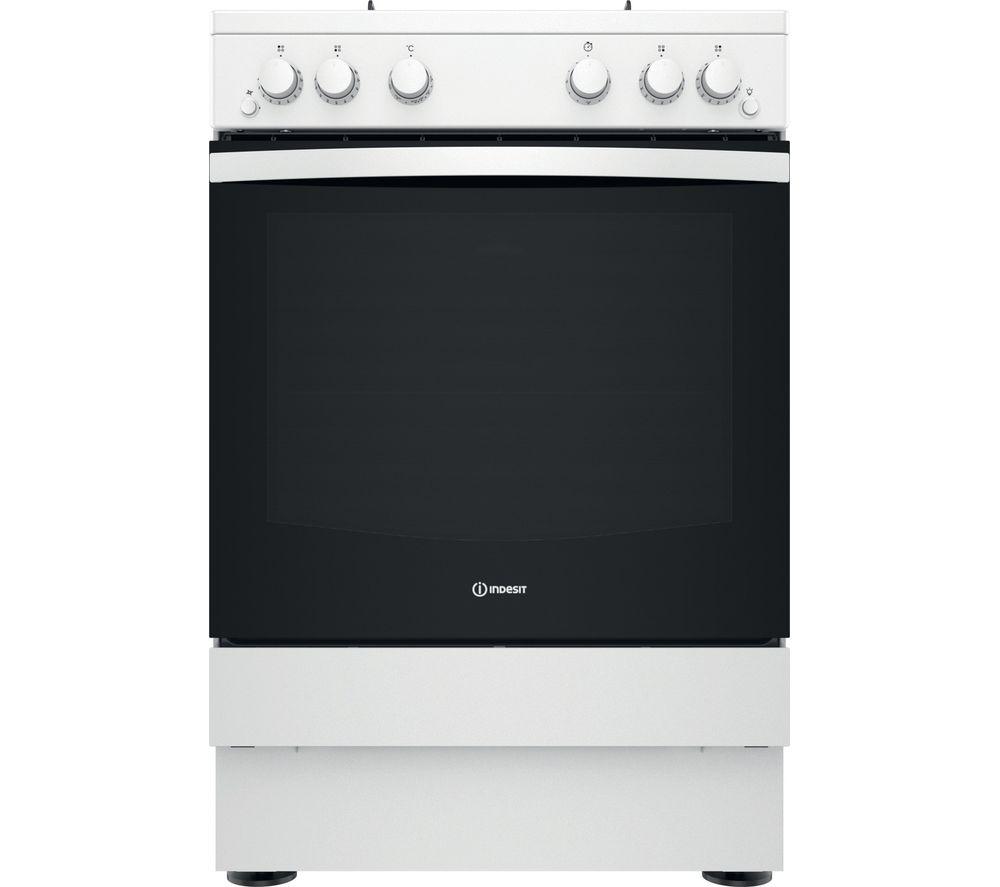 INDESIT IS67G1PMW/UK 60 cm Gas Cooker - White, White