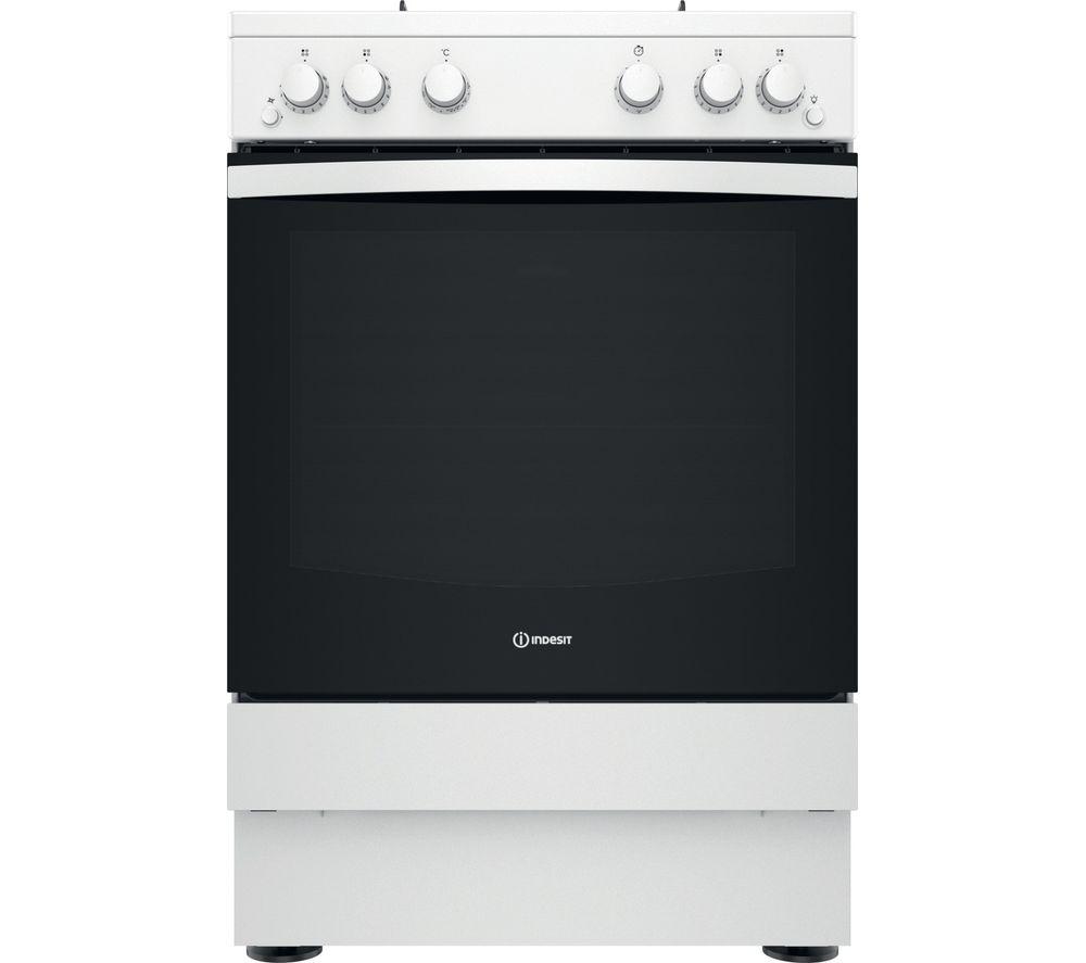 INDESIT IS67G1PMW/UK 60 cm Gas Cooker – White, White