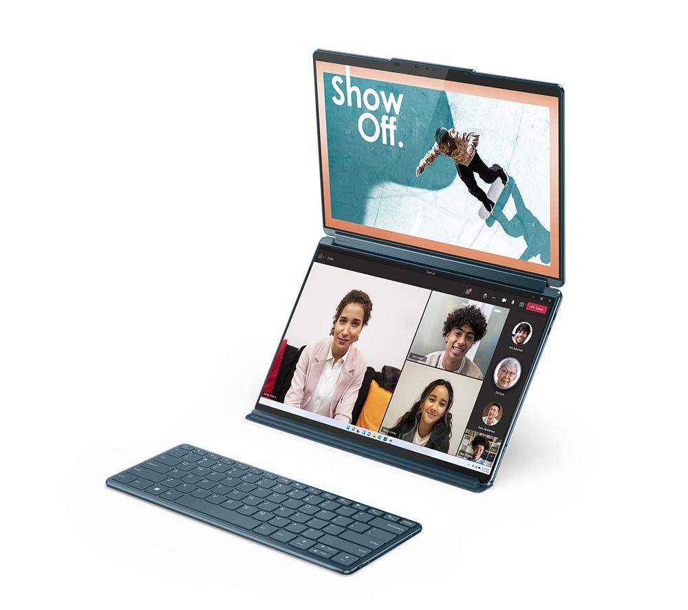 LENOVO Yoga Book 9i 13.3 2 in 1 Laptop - IntelCore? i7, 1 TB SSD, Blue, Blue