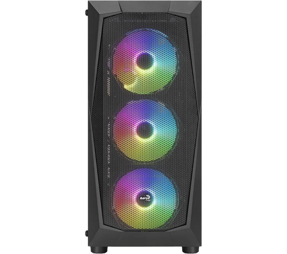 AEROCOOL Falcon ARGB ATX Mid Tower PC Case - Black image number 2 of 8