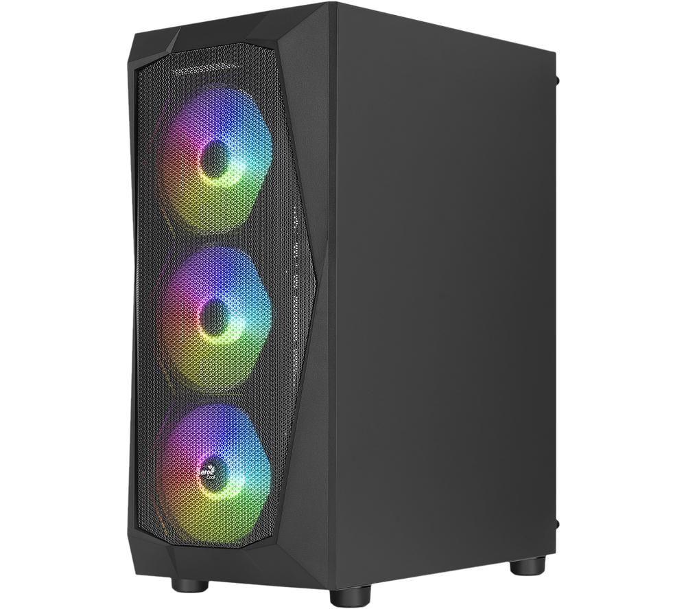 AEROCOOL Falcon ARGB ATX Mid Tower PC Case - Black image number 3 of 8
