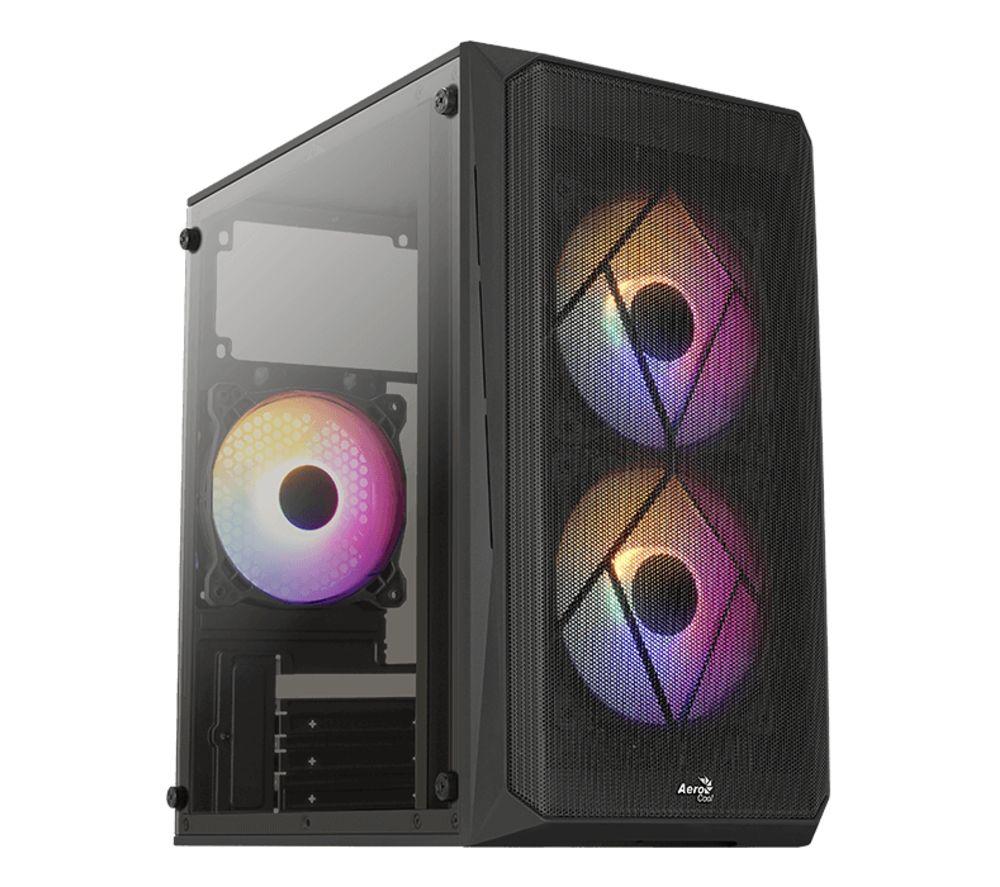 AEROCOOL CS-107-A-BK-v2 Micro ATX Mini Tower PC Case - Black, Black
