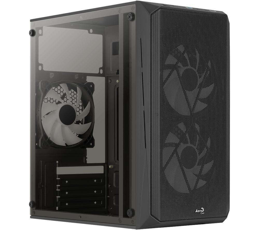 AEROCOOL CS-107-A-BK-v2 Micro ATX Mini Tower PC Case - Black image number 4 of 11