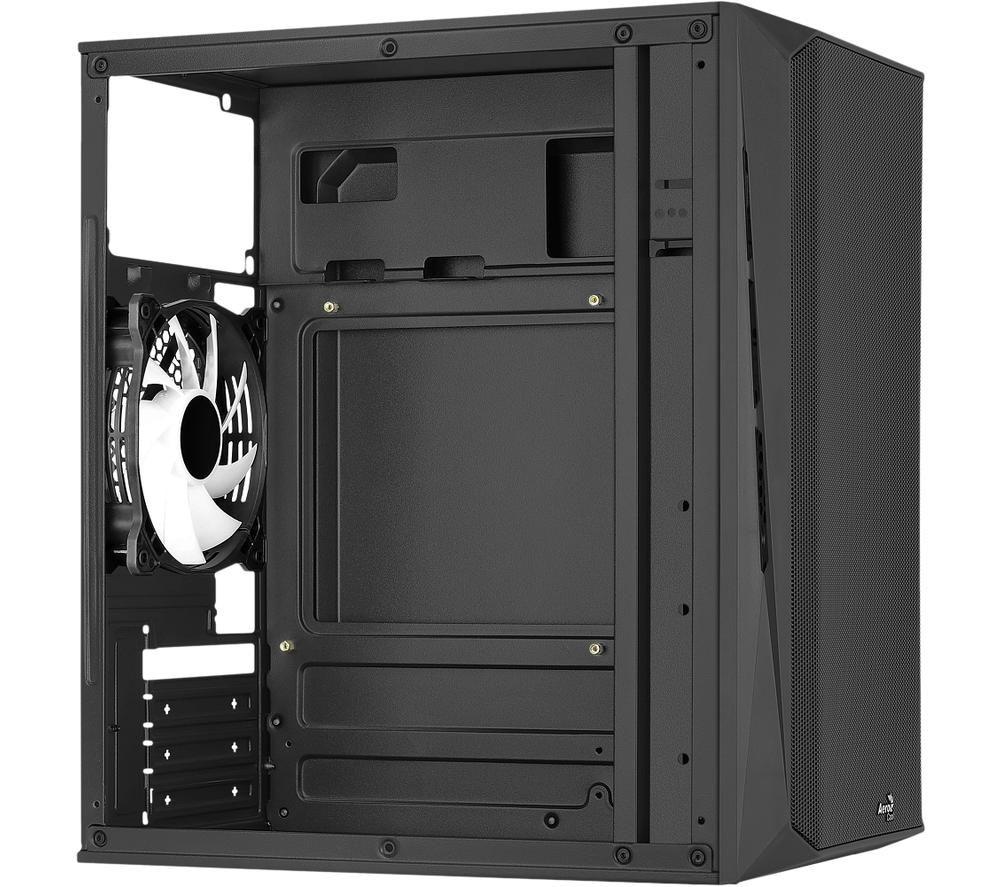 AEROCOOL CS-107-A-BK-v2 Micro ATX Mini Tower PC Case - Black image number 5 of 11