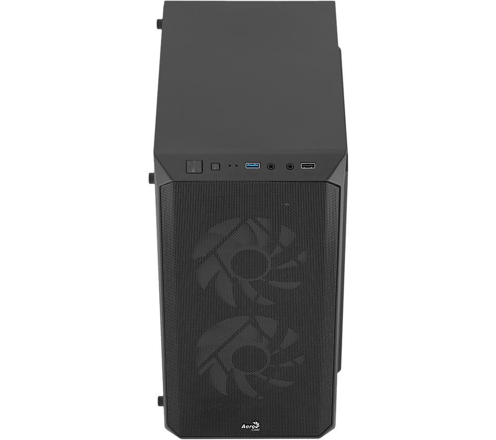 AEROCOOL CS-107-A-BK-v2 Micro ATX Mini Tower PC Case - Black image number 9 of 11