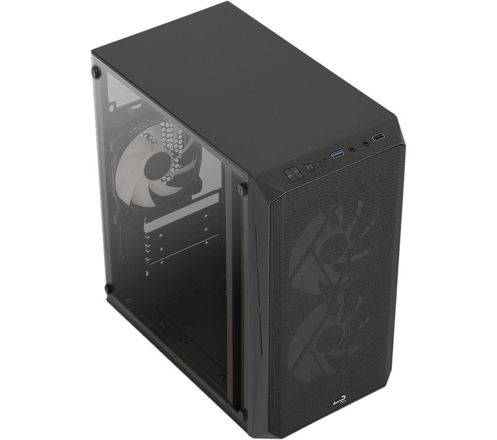 AEROCOOL CS-107-A-BK-v2 Micro ATX Mini Tower PC Case - Black image number 11 of 11