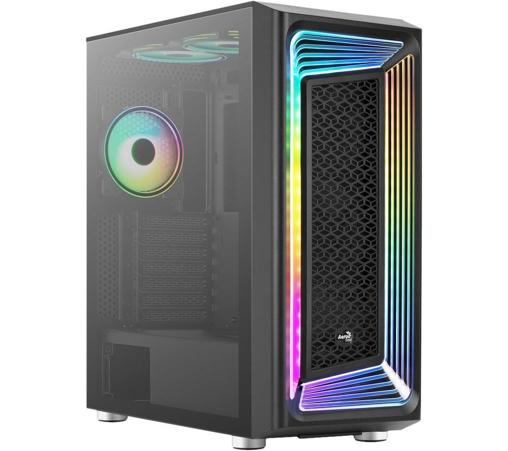 Aerocool Interstellar Atx Mid Tower Pc Case - Black, Black