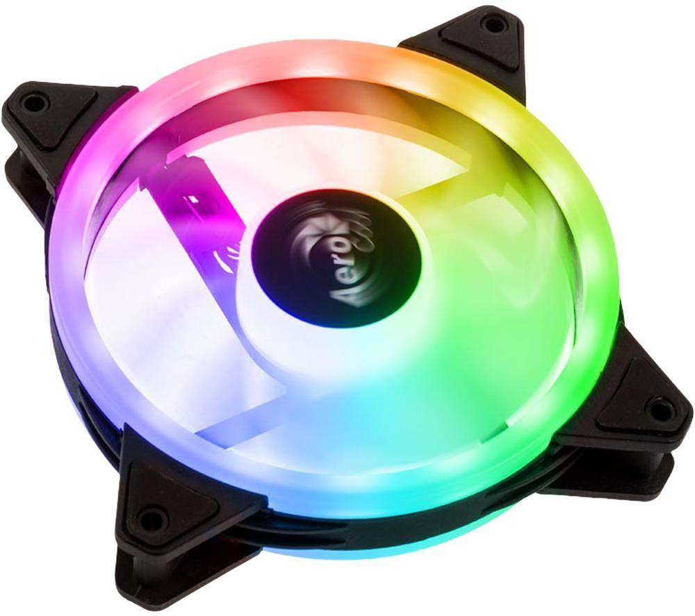 Image of AEROCOOL Duo 12 120 mm Case Fan - RGB LED, Black