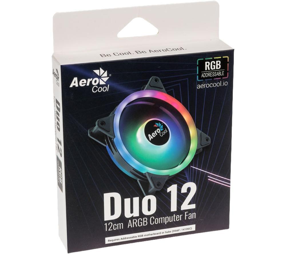 AEROCOOL Duo 12 120 mm Case Fan - RGB LED image number 5 of 5