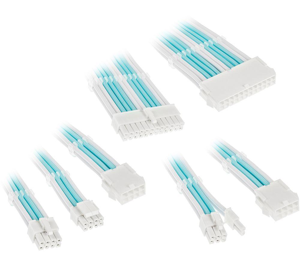 KOLINK Core Adept Power Extension Cable Kit - White & Blue image number 2 of 4