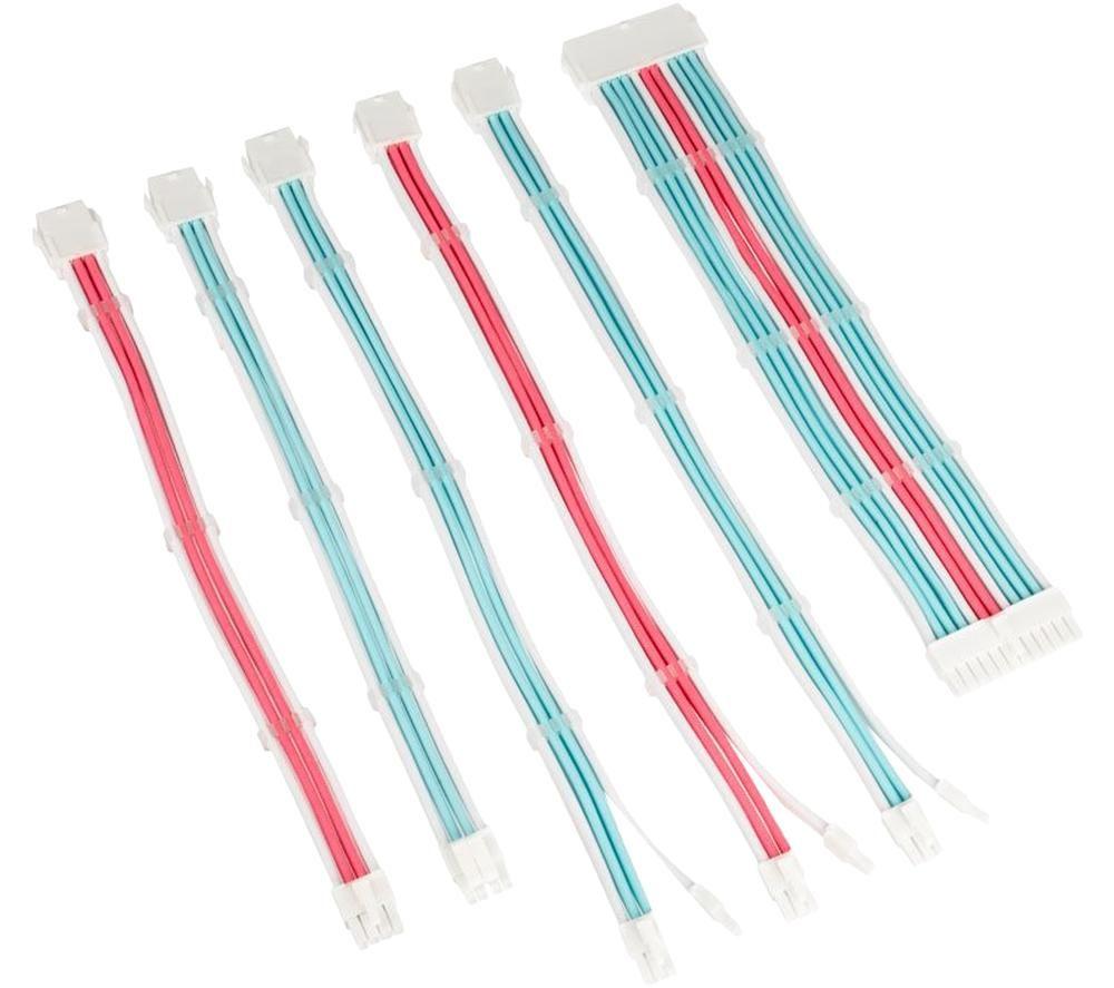 Kolink Core Adept Braided Cable Extension Kit - Brilliant White/Neon Blue/Pure Pink