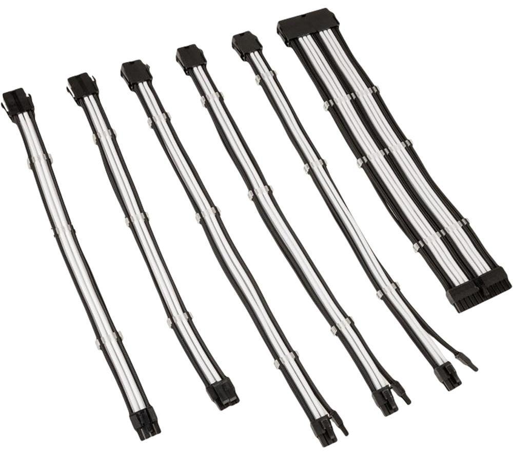 KOLINK Coreu0026tradeAdept Power Extension Cable Kit - Black & White