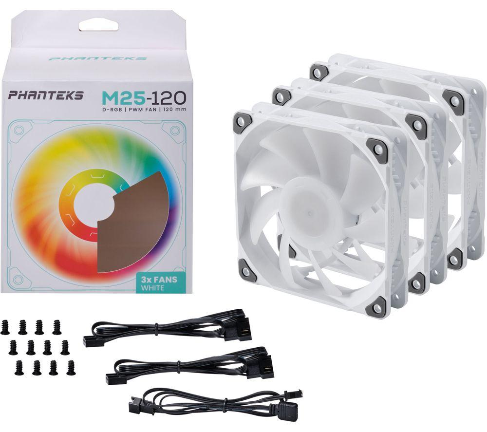 PHANTEKS M25 120 mm Case Fan - Triple Pack, RGB LED image number 4 of 5