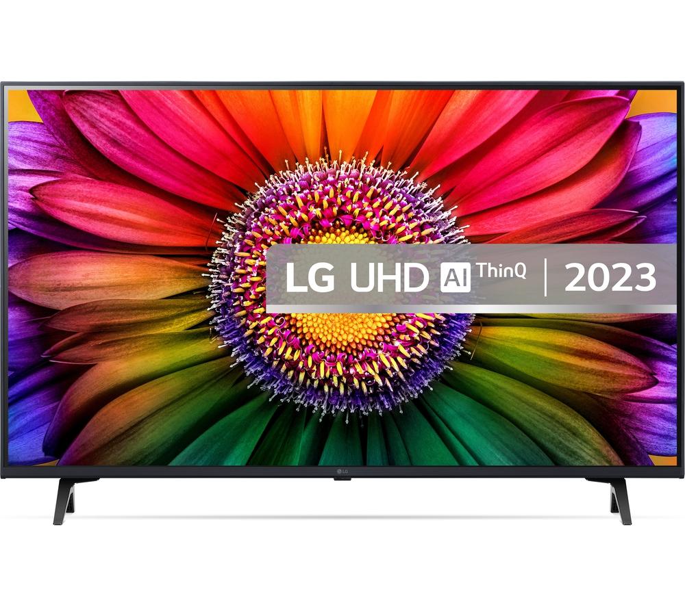 LG 43UR80006LJ (2023) LED HDR 4K Ultra HD Smart TV, 43 inch with Freeview  Play/Freesat HD, Ashed Blue