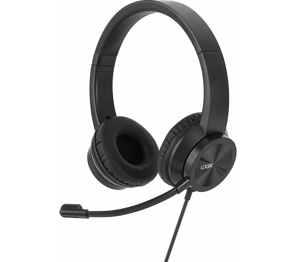 LOGIK LUSBHS24 Headset - Black, Black