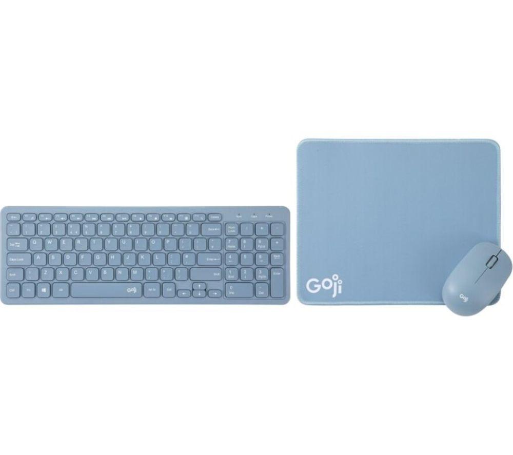 GOJI 3-in-1 Wireless Keyboard & Mouse Set - Blue