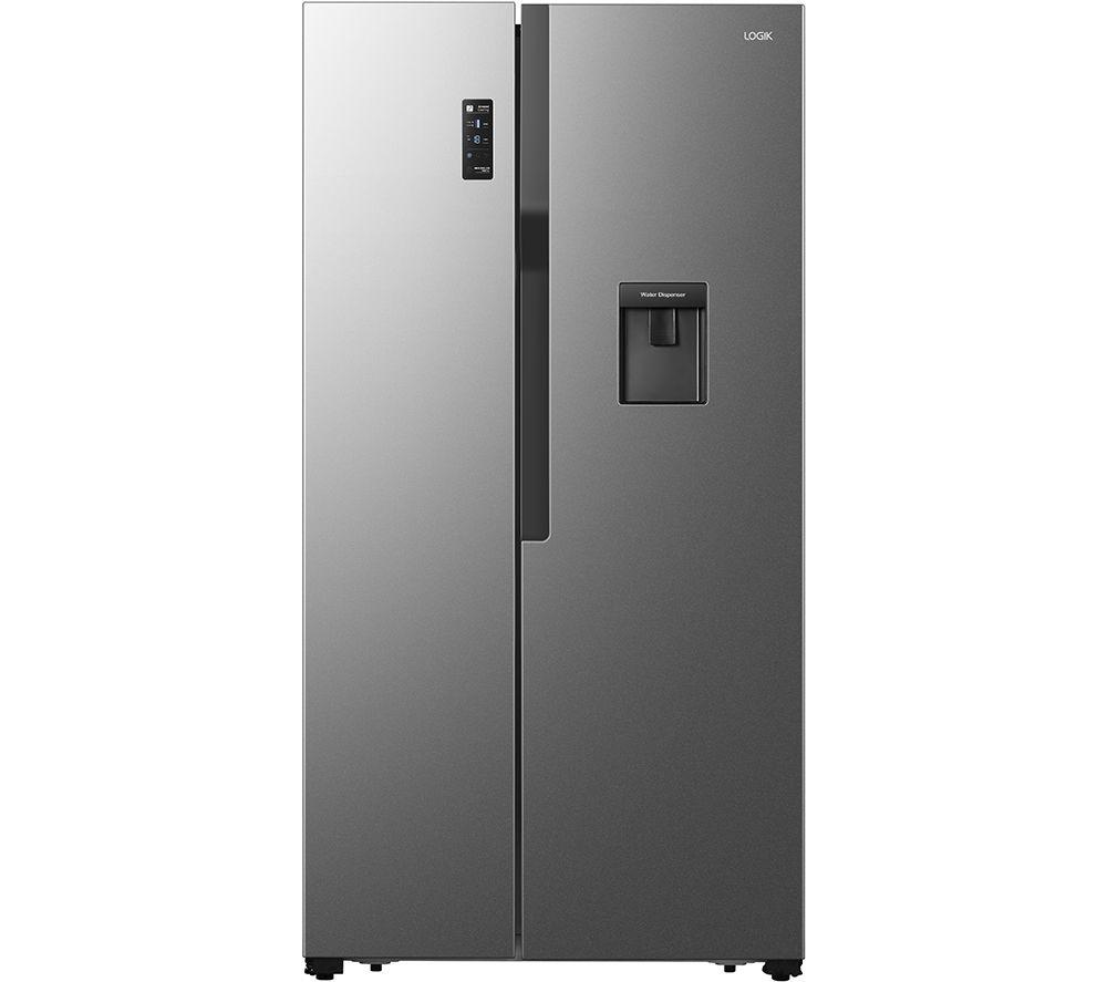 LOGIK LSBSDX23 American-Style Fridge Freezer - Inox, Silver/Grey