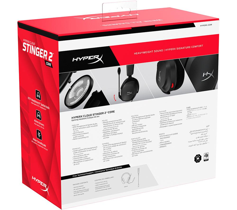 HYPERX Cloud Stinger 2 Core Gaming Headset - Black image number 14 of 14