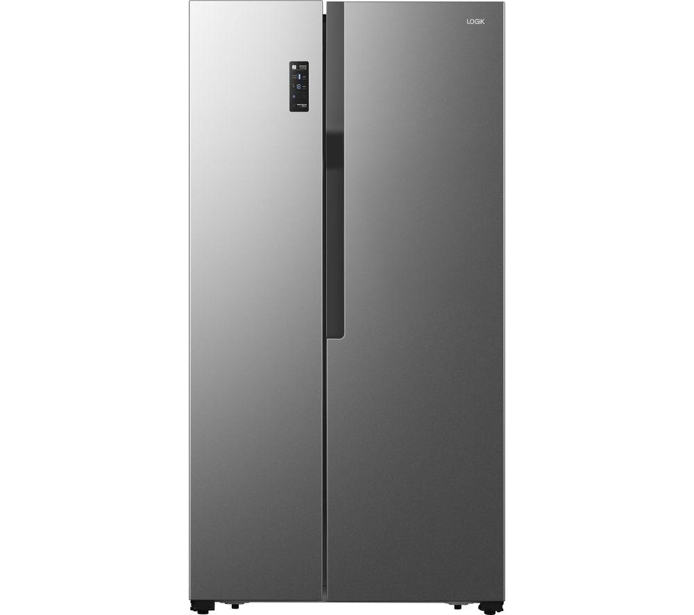 LOGIK LSBSX23 American-Style Fridge Freezer - Inox, Silver/Grey